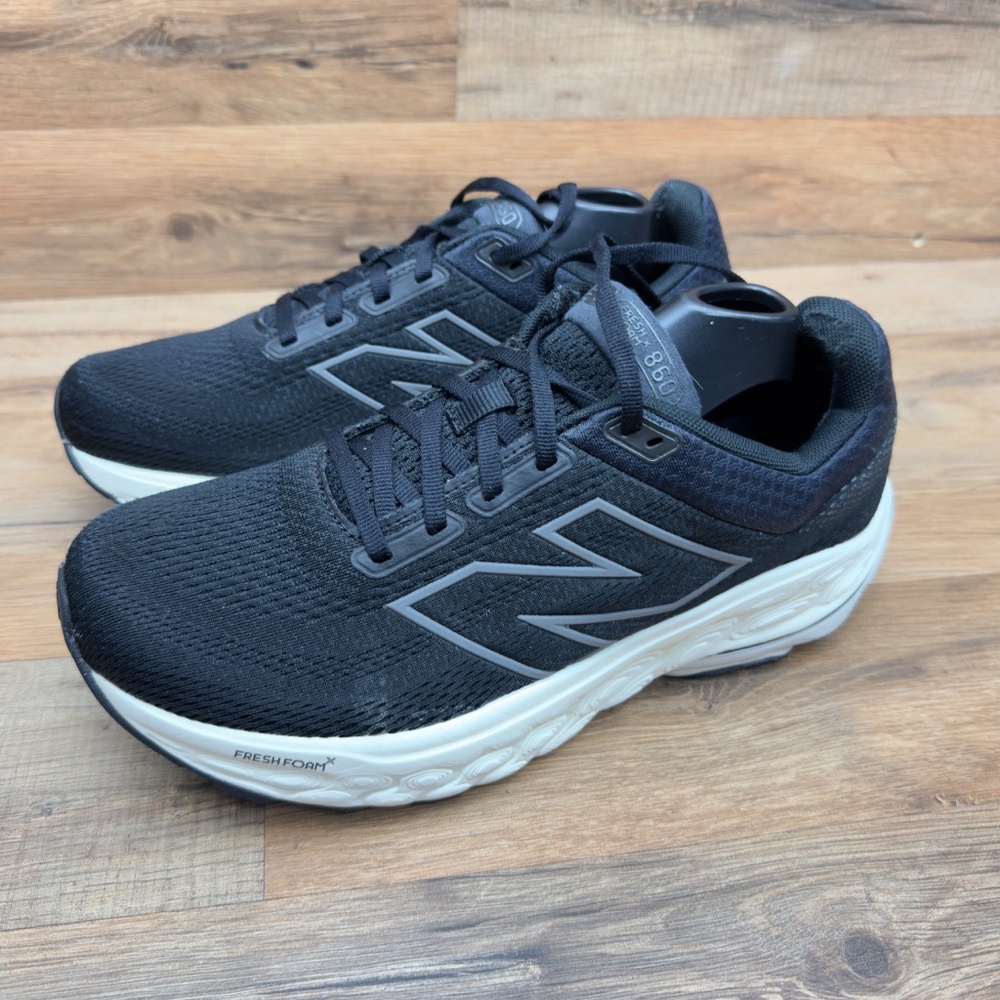 New Balance Fresh Foam X 860 Shoes Womens Size 9D Black Mesh Running Lace Up - Picture 2 of 10